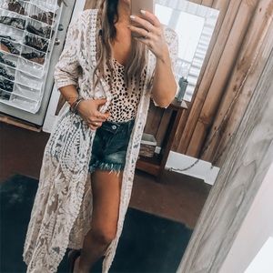 Lace kimono